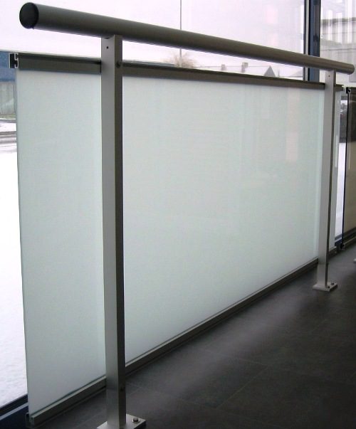 Glasbalustrade ronde handgreep